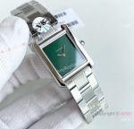Replica Cartier Tank Solo Swiss Quartz watches Stainless Steel Onyx Face 24mm